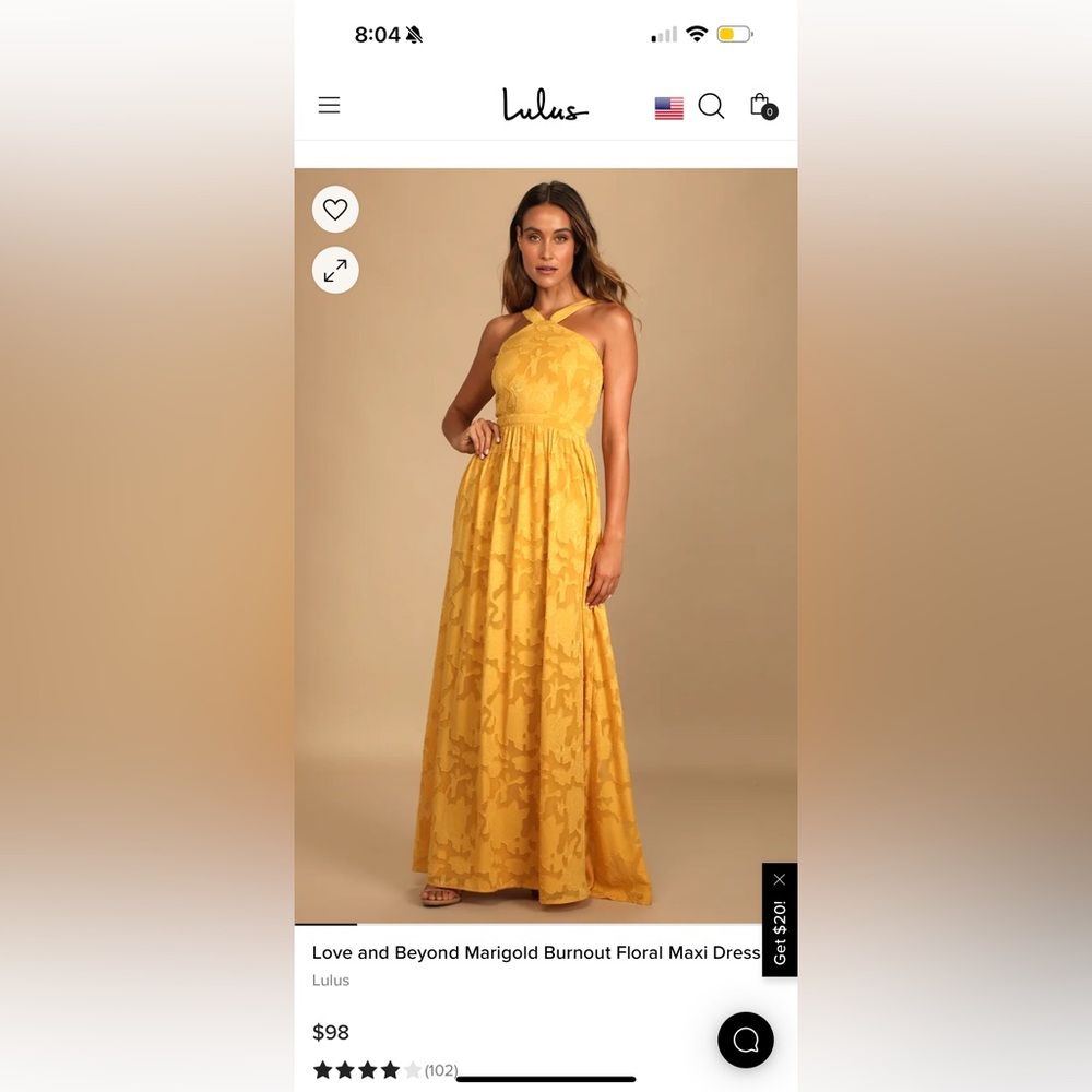 Lulus Love and Beyond Marigold Burnout Floral Maxi Dress
